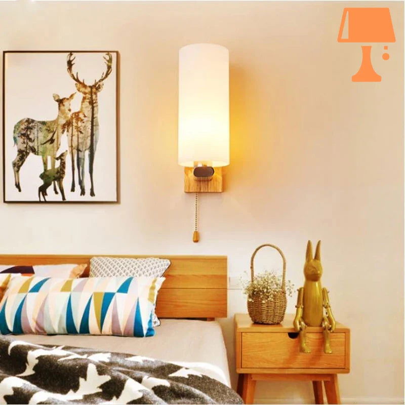 Lampe de Chevet Blanc Bois
