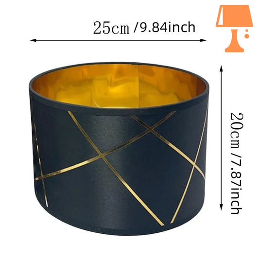 abat jour bleu et or mesure