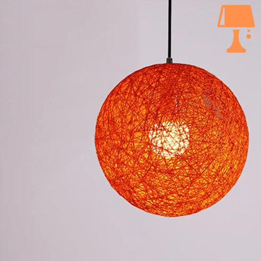 Abat jour boule rouge design