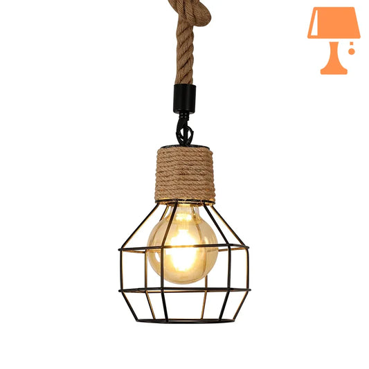 Abat jour corde vintage design