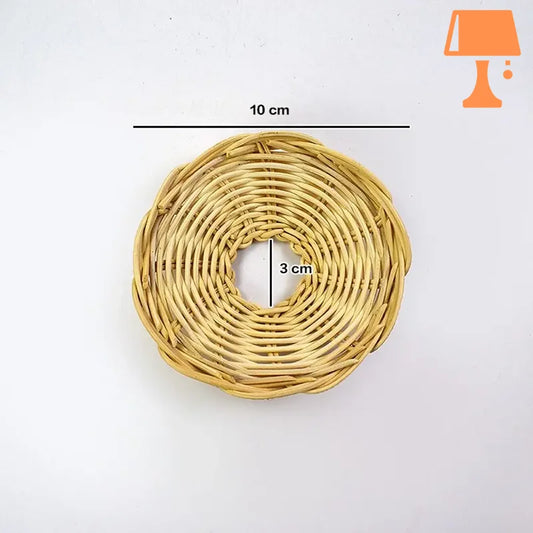 abat-jour plat rotin déco