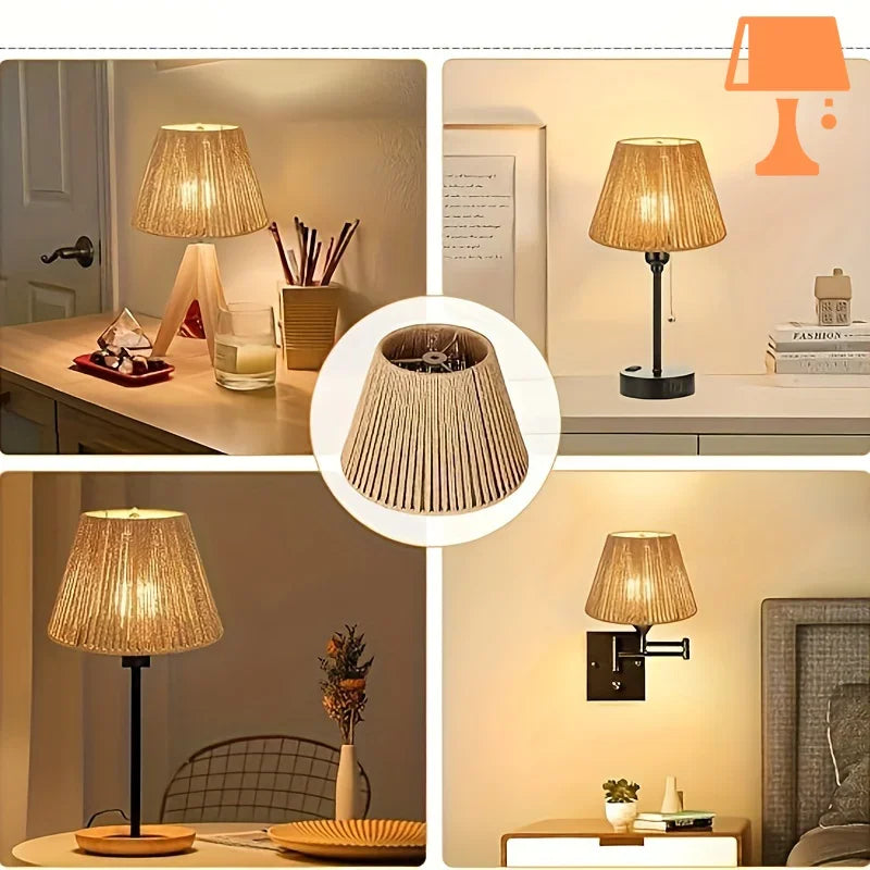 abat jour rotin pour lampe sur pied deco