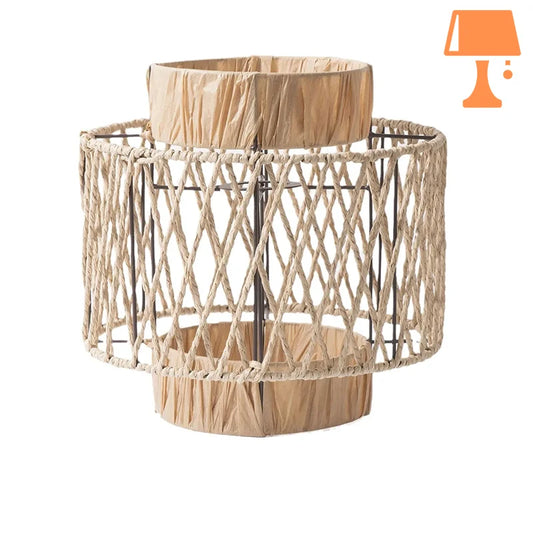 abat jour rotin vintage design