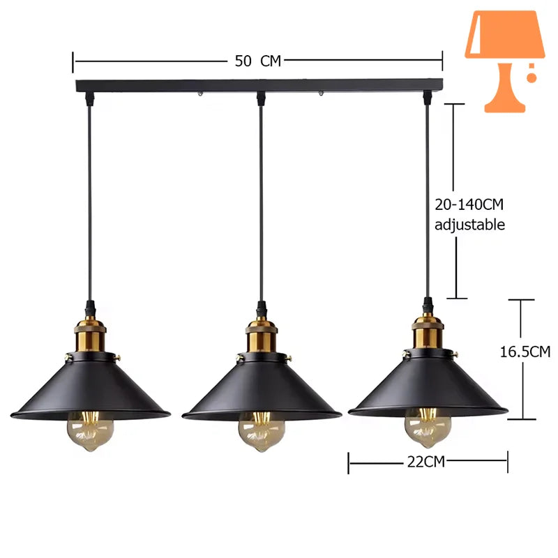 Abat jour suspendu métal