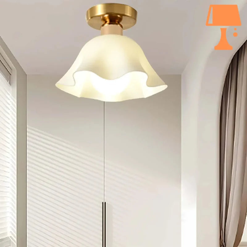 Abat jour verre plafond naturel