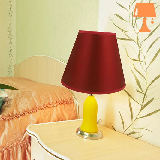 abat-jour lampe de chevet rouge chambre