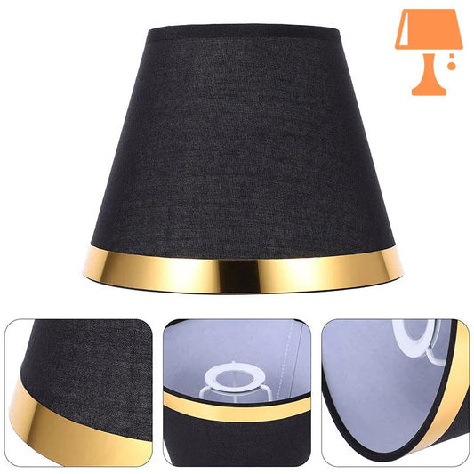 abat-jour noir et or luxe
