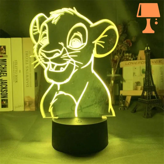 Lampe 3D Roi Lion Design