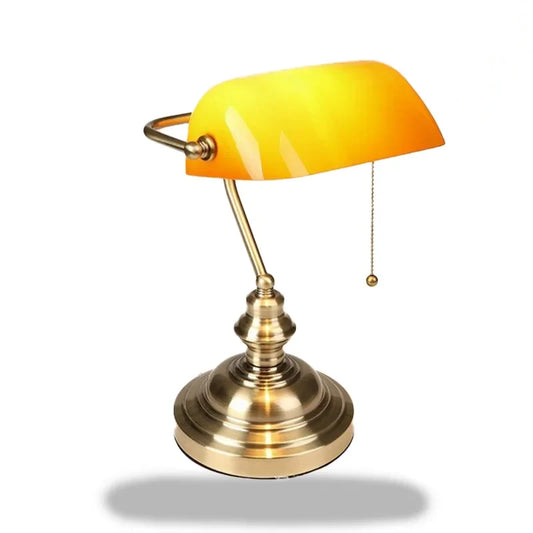 lampe banquier jaune