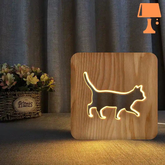 lampe-chambre-chat-bois