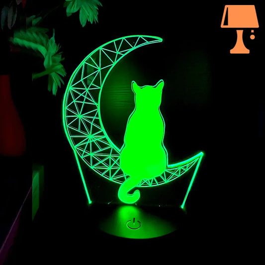 Lampe chat vintage design