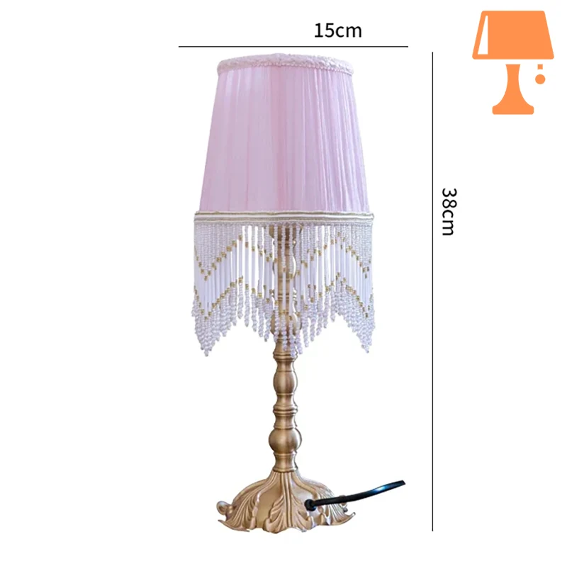 lampe de chevet rose cuivre mesure