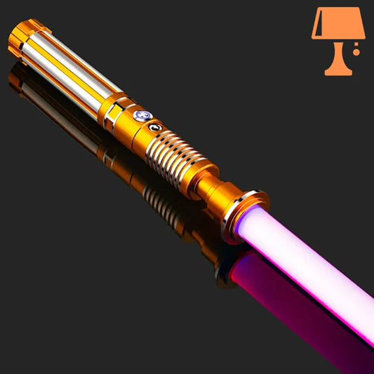 lampe de chevet sabre laser star wars dorée