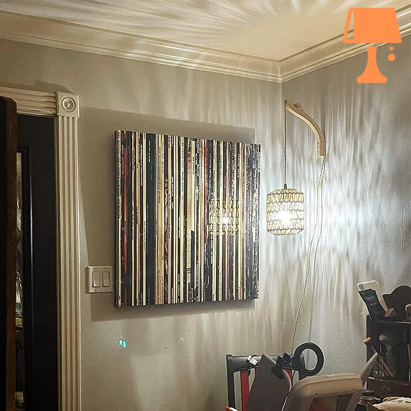 lampe de chevet tombante osier