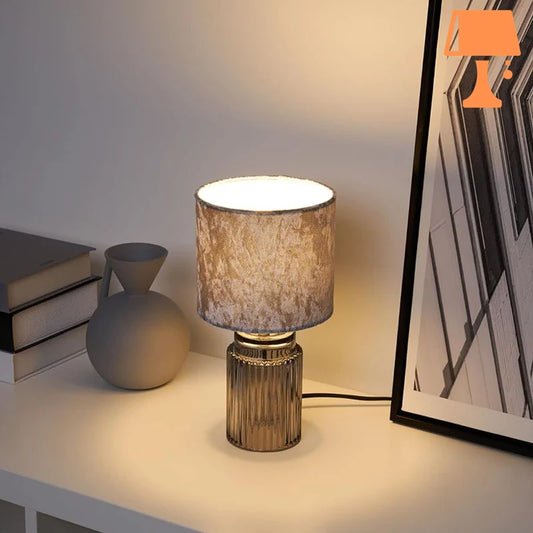 lampe de chevet velours salon