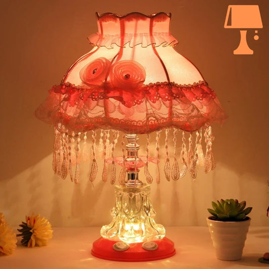 lampe de chevet vieux rose originale