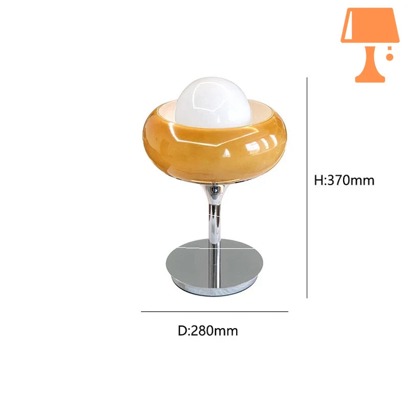 Lampe de Chevet Vintage Orange Taille