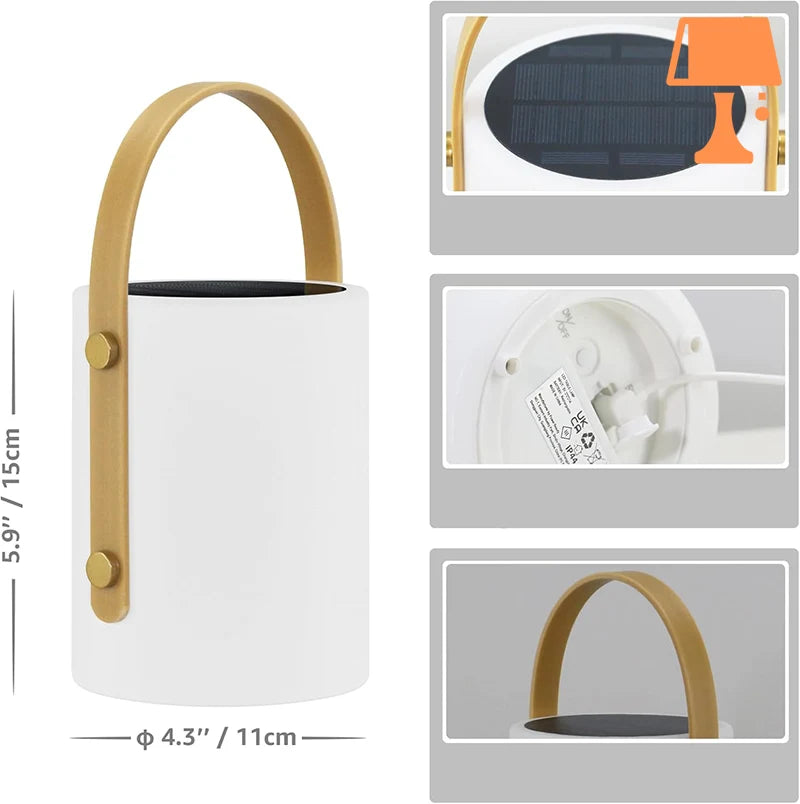 lampe de table solaire intérieur mesure