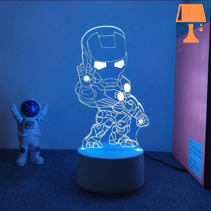 lampe led iron man design