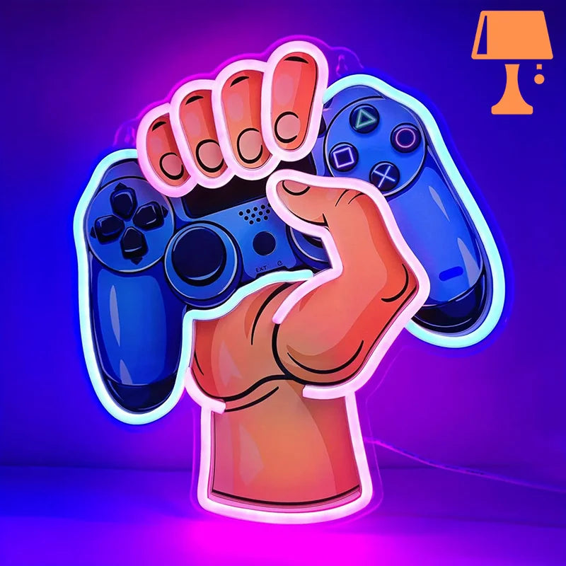 lampe néon manette design