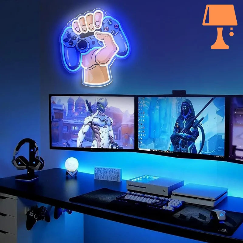lampe néon manette tendance