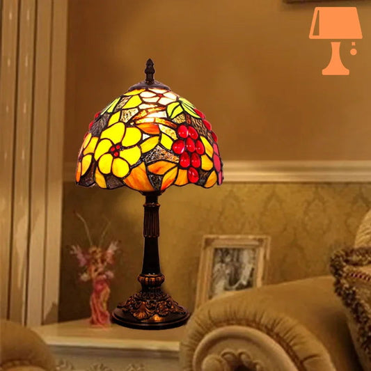 lampe abat jour fleuri origianle