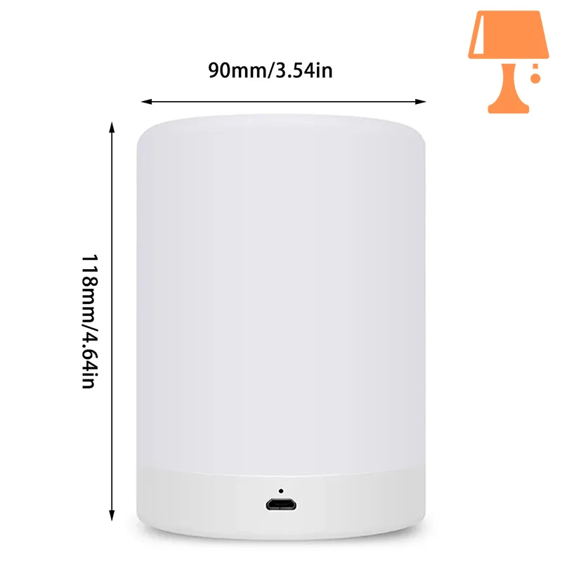 lampe de chevet à batterie mesure