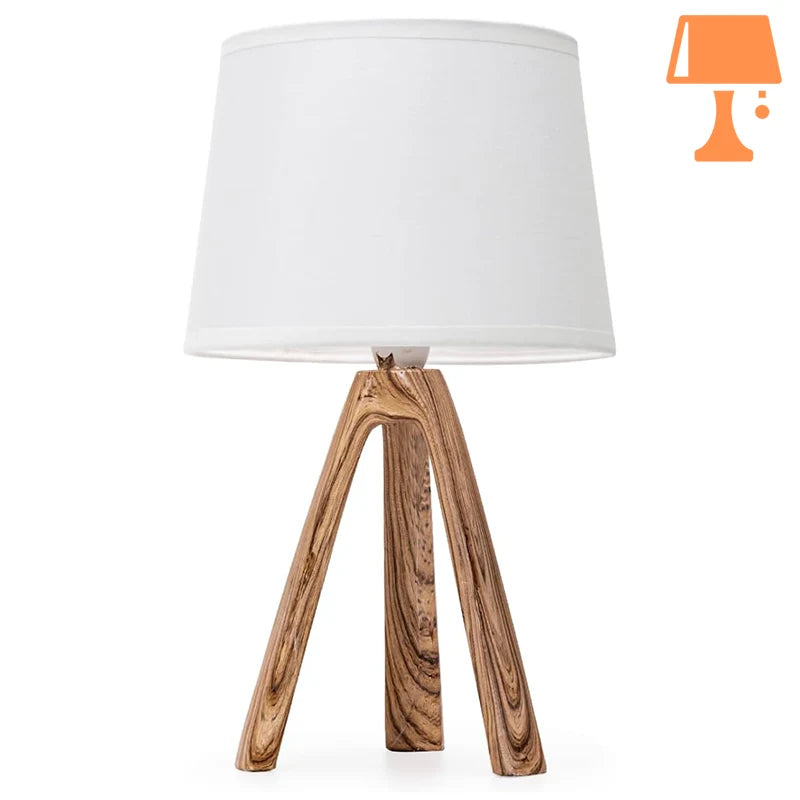 lampe de chevet acajou design