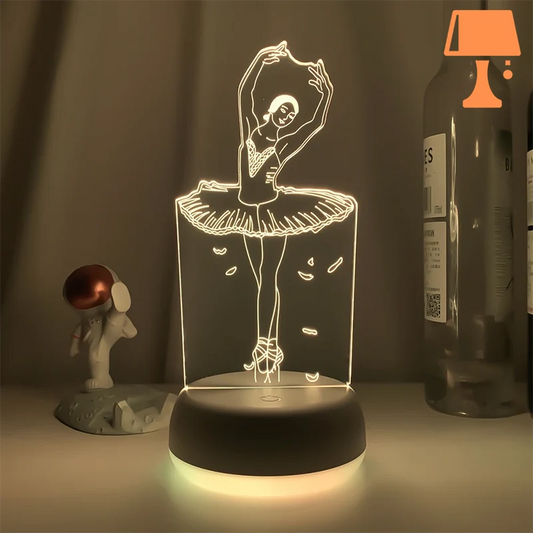 lampe de chevet ballerine blanche