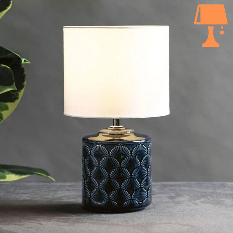lampe de chevet bleu nuit salon