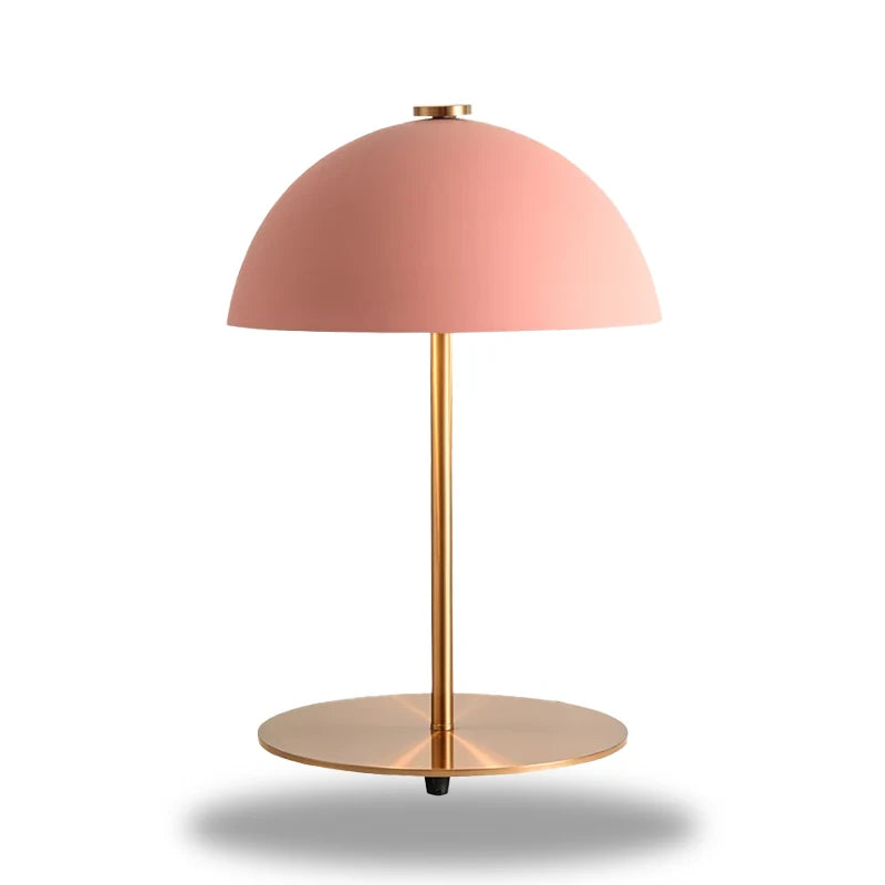 Lampe de Bureau abat-Jour en laiton bruni avec verre rose dégradé Lampe de Bureau abat-Jour en laiton bruni avec verre rose dégradé