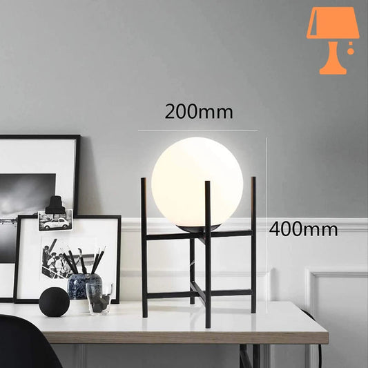 lampe de chevet design metal noir mesure