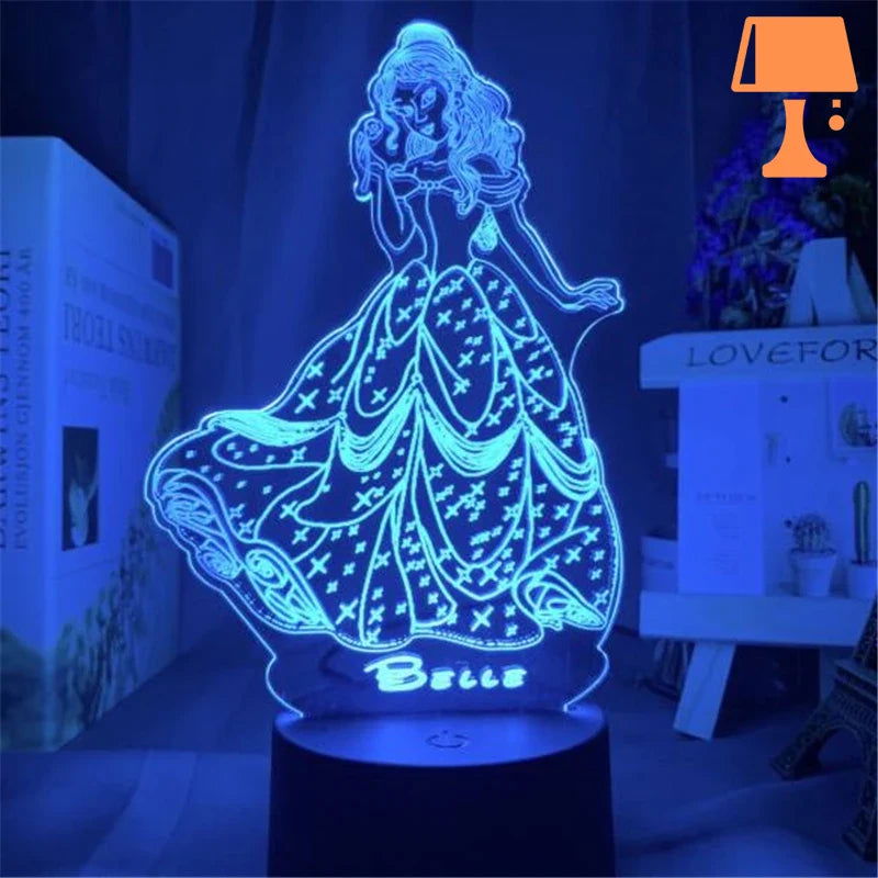 lampe de chevet disney princesse jolie