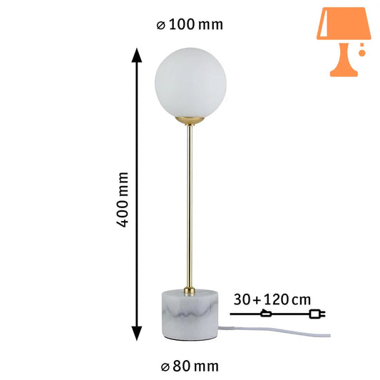 lampe de chevet en marbre mesure