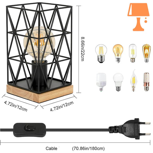 lampe de chevet en metal mesure