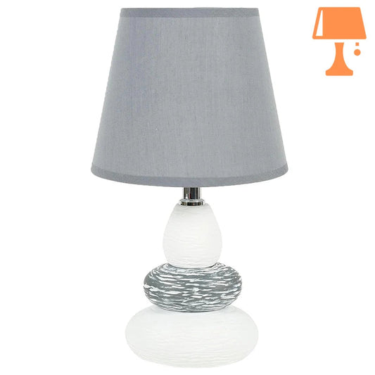 lampe de chevet gris et blanc design