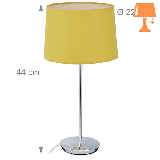 lampe de chevet jaune et gris mesure