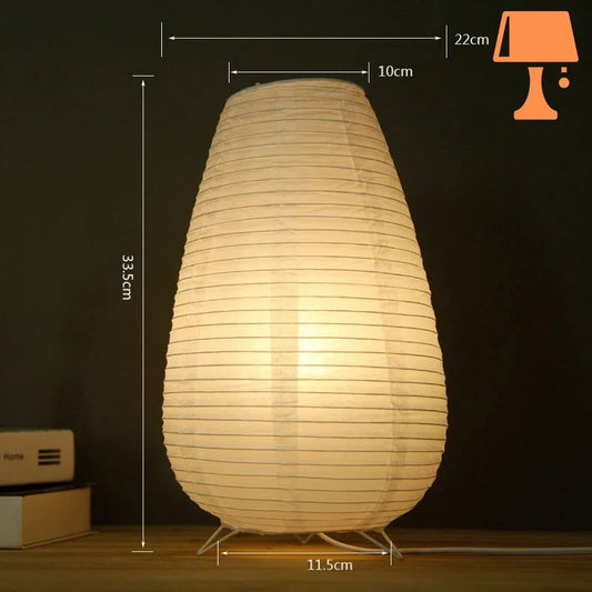 lampe de chevet papier de riz mesure