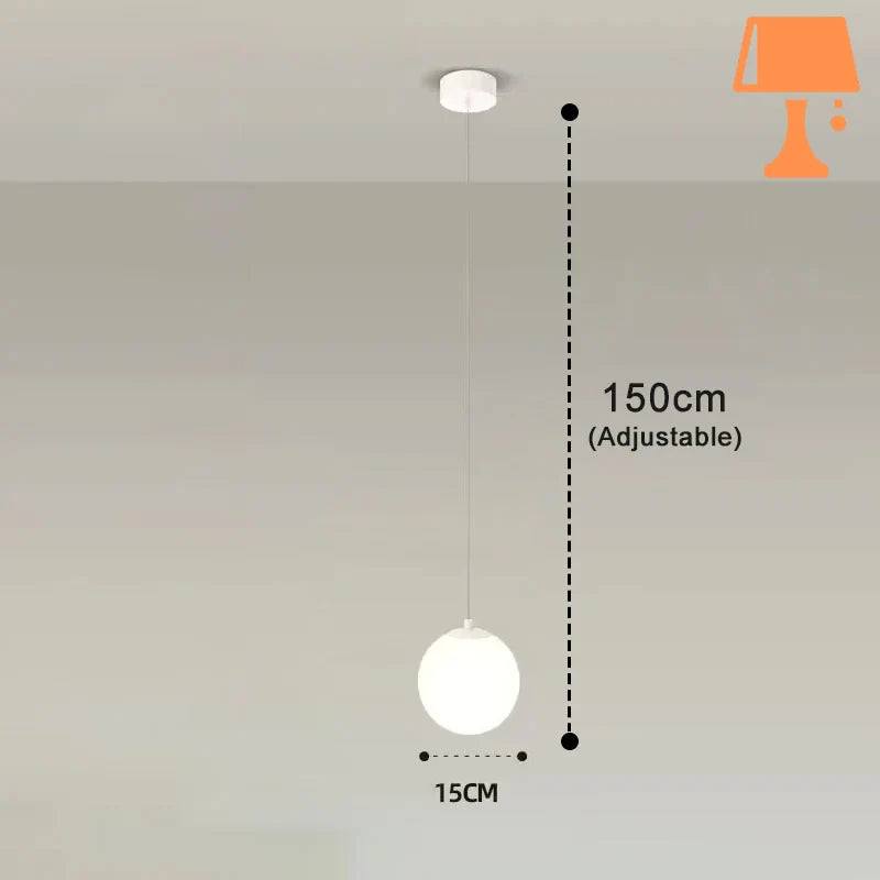 lampe de chevet pendante blanc