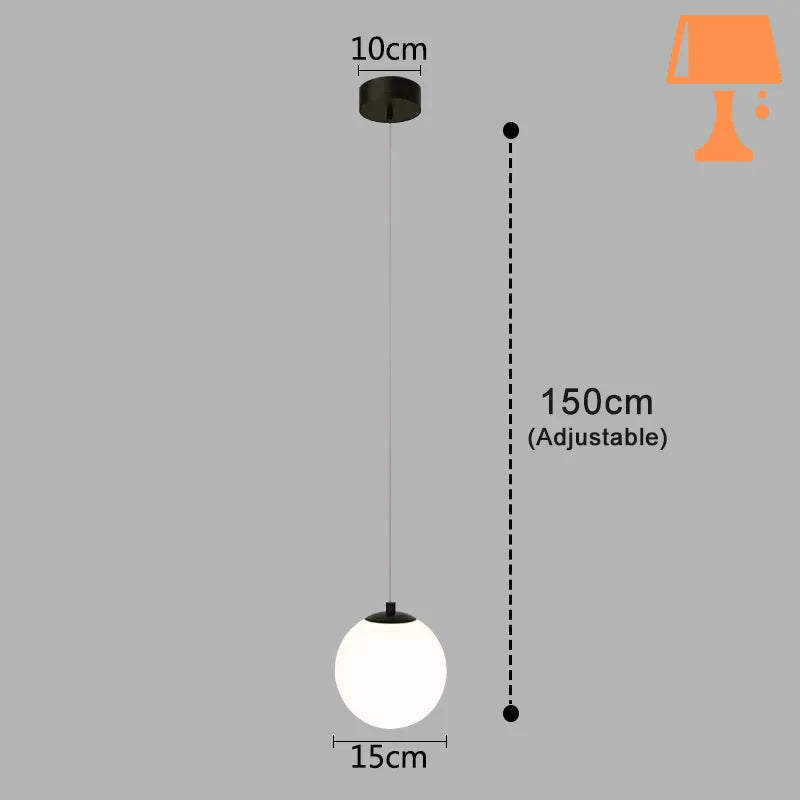 lampe de chevet pendante noir