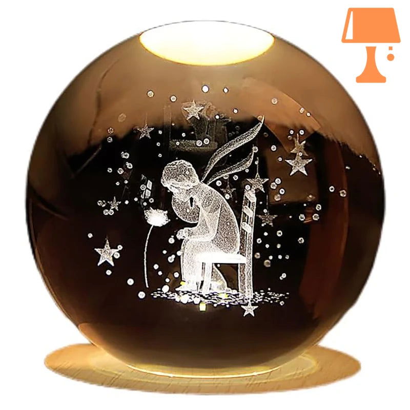 lampe de chevet petit prince verre