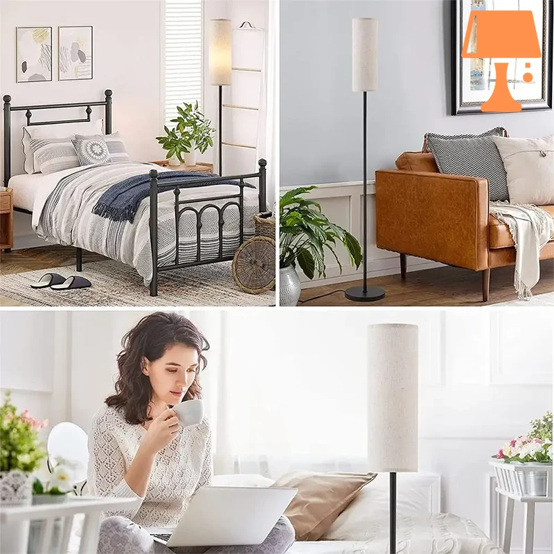 lampe pied metal noir