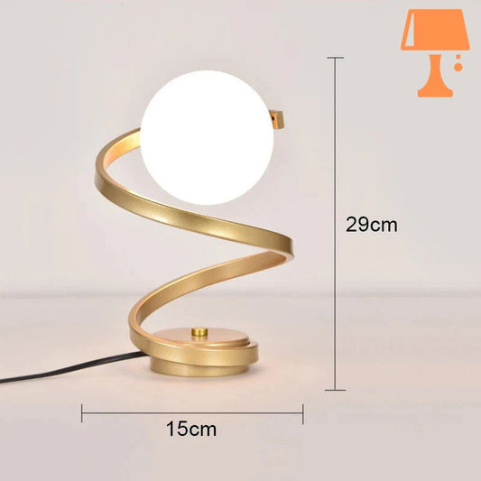 lampes de chevet design contemporain dorée