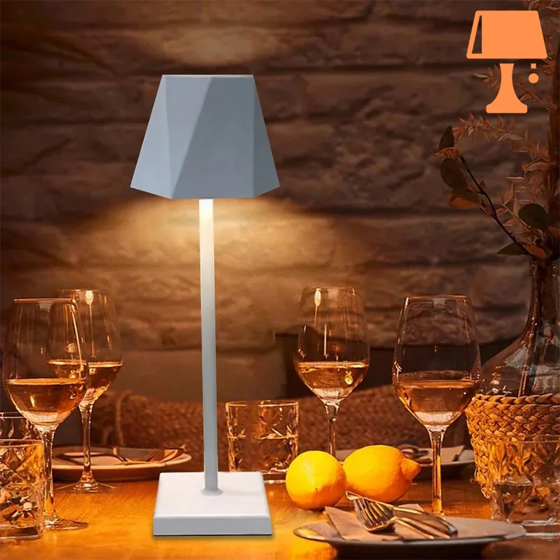 2 lampes de chevet blanc