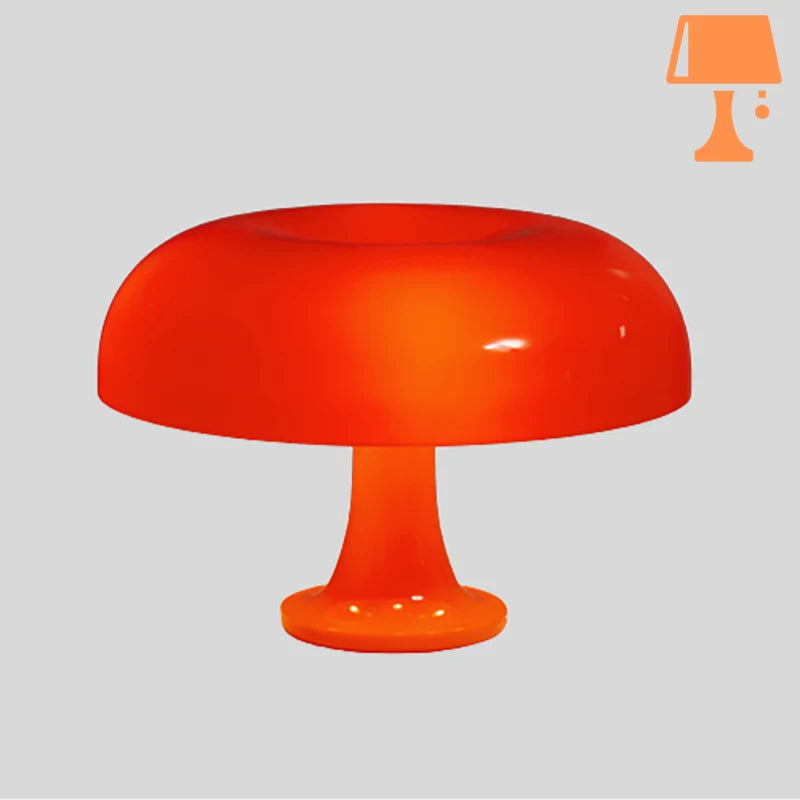 lampe de chevet champignon orange