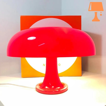 lampe de chevet champignon orange pied