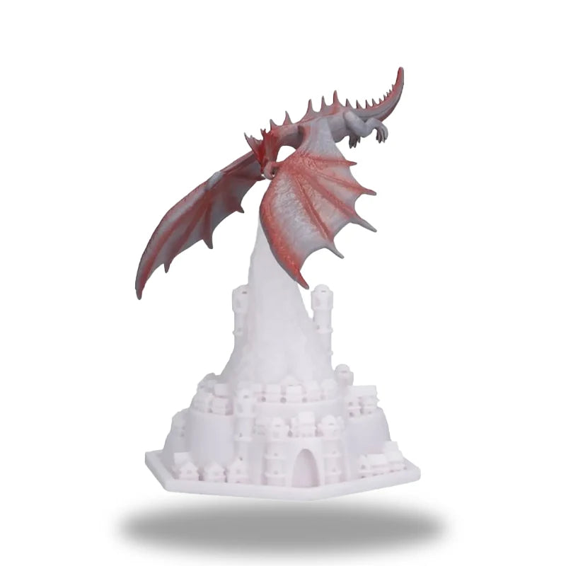 Lampe dragon rouge