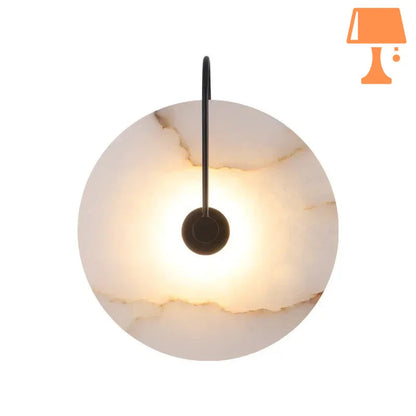 Lampe de Chevet en Marbre Blanc Design