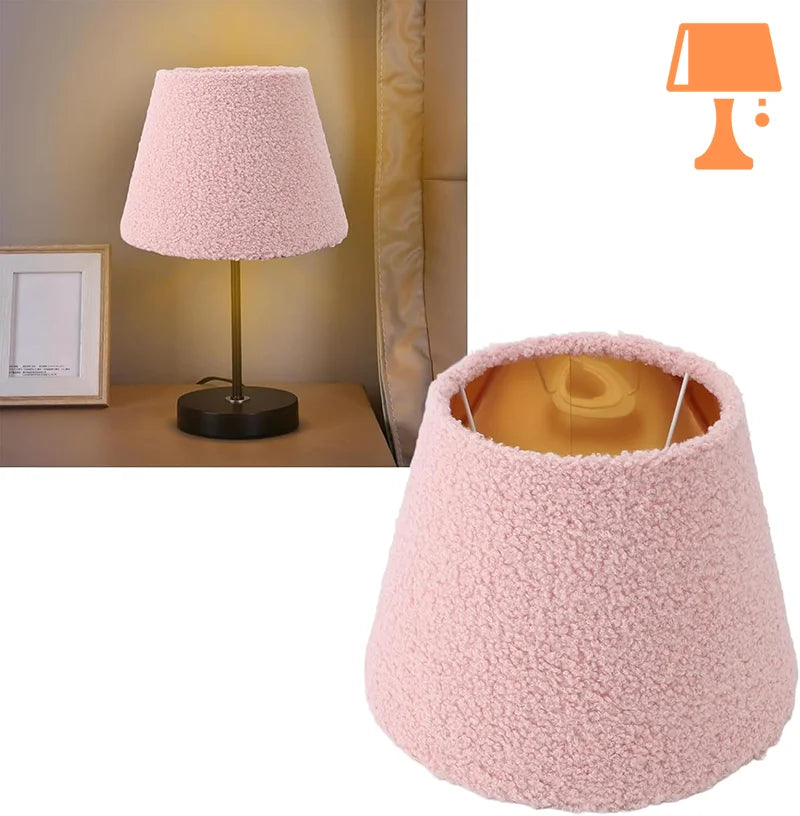 abat-jour rose lampe de chevet moutonneux