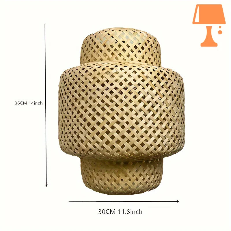 abat-jour bambou lampe de chevet mesure